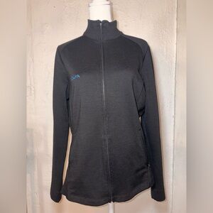 Ibex Merino Wool Full Zip Jacket Women Outdoor Hiking Base Layer XL Black